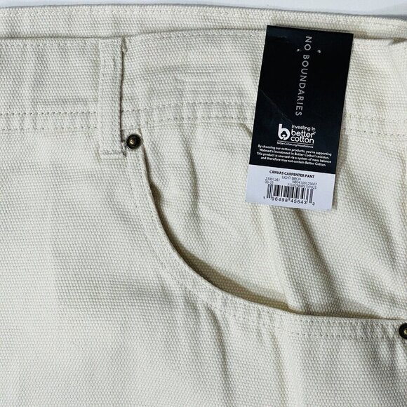 NO BOUNDARIES Canvas Carpenter‎ Pants Unisex 40x31 Baggy Slouch Grunge 90s NEW - Picture 7 of 7